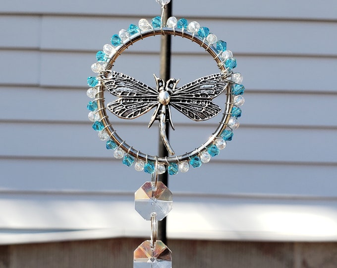 Sun catcher, Crystal, Hanging, Dragonfly