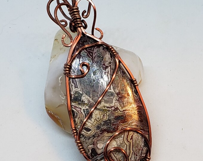 Crazy Lace Agate in Copper P1076
