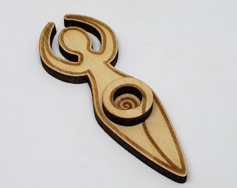 Goddess Sphere Stand - Large - Wood - Laser Cut