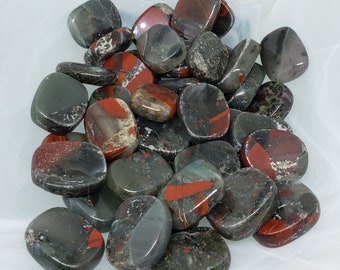 African Bloodstone Medallions, Cut & Polished, Crystal Healing