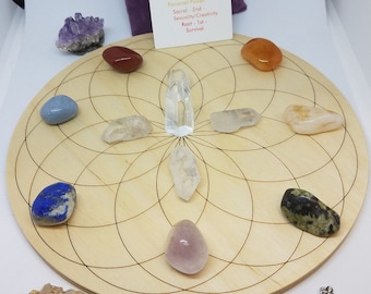 Crystal Grid kit, Deluxe Chakra