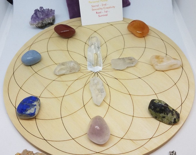 Crystal Grid kit, Deluxe Chakra