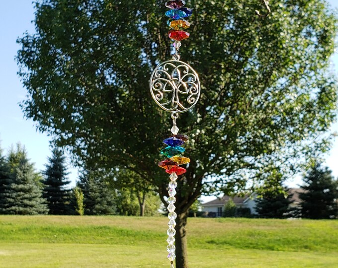 Crystal Suncatcher Chakra, Tree of Life