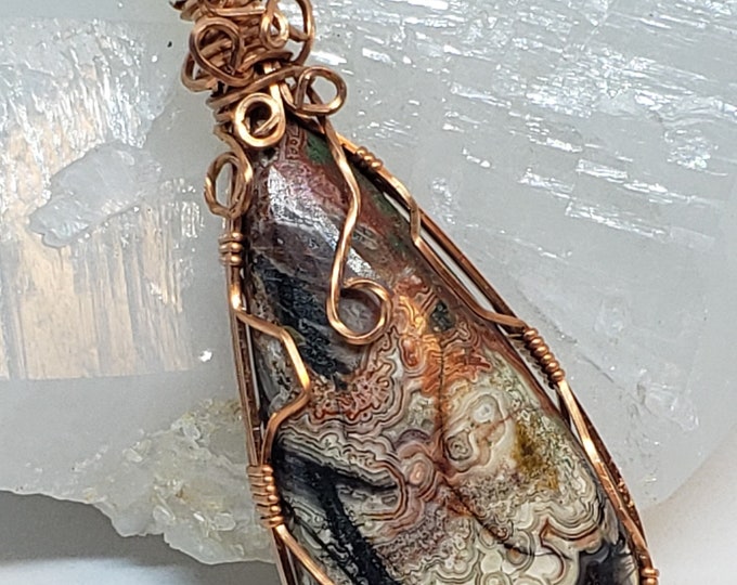 Crazy Lace Agate in Copper P0095