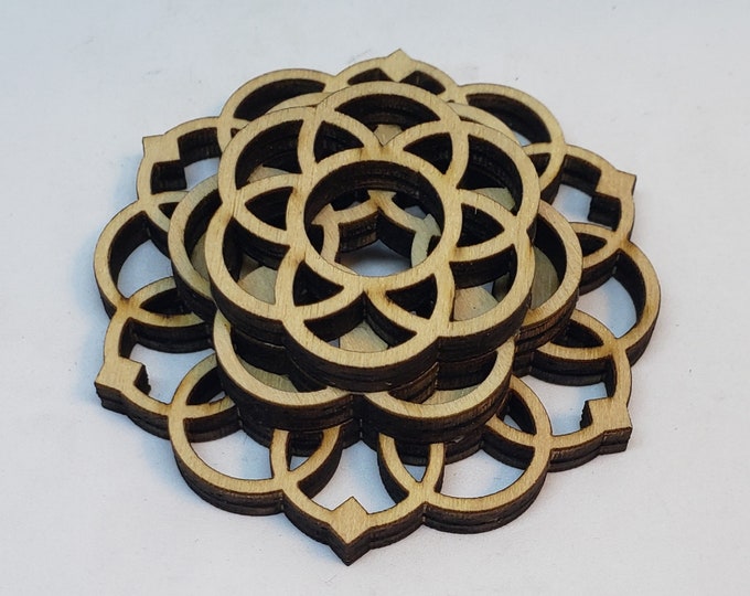 Mini Mandala Sphere Stand - Wood laser cut