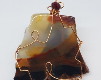 Agate Pendant - wire wrapped