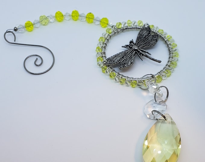 Sun catcher, Crystal, Hanging, Dragonfly