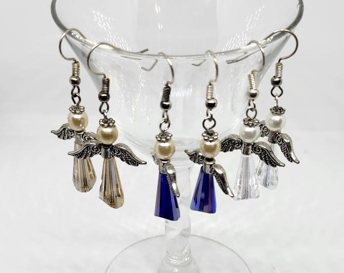 Crystal Angel Earrings