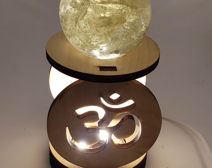 Om Lighted Sphere Stand