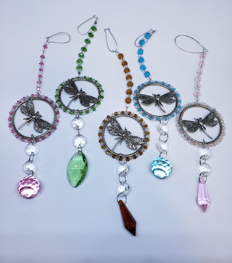 Sun catcher, Crystal, Hanging, Dragonfly image 3