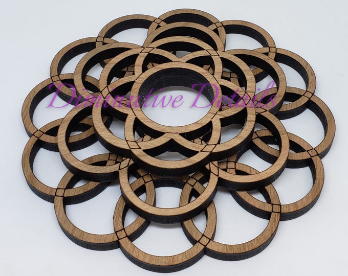 Sphere Stand Laser cut - Medium 3 tier Flower