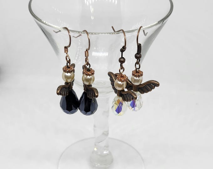 Crystal Angel Earrings