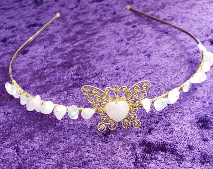 Rose Quartz and Crystal Crown, Tiara