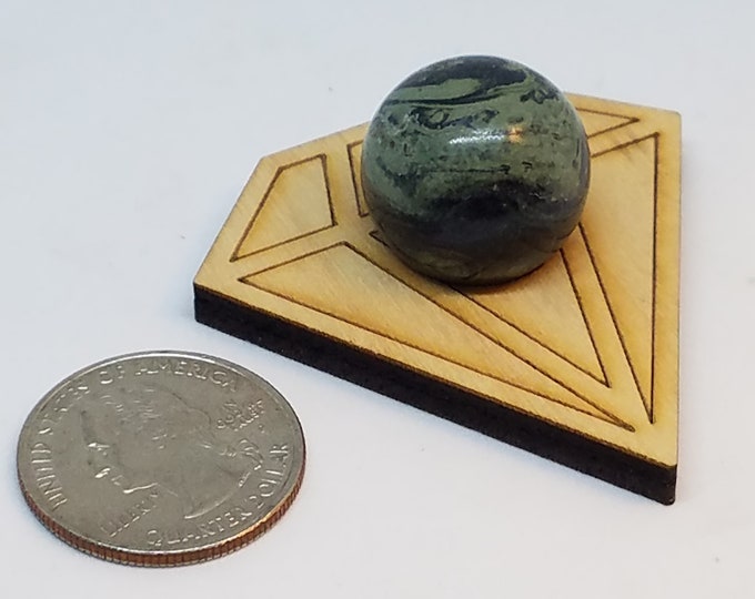 Mini Diamond Sphere Stand - Wood laser cut