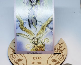 Tarot Card of the Day Stand - Wooden Laser cut