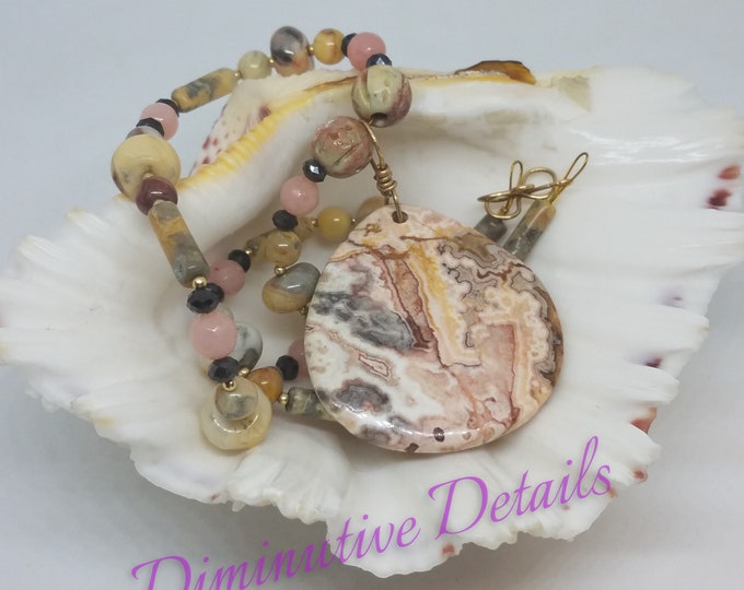 Crazy Lace Agate Necklace - N0309