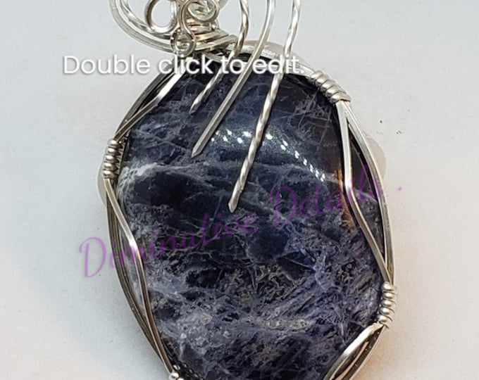 Sodalite Wire Wrapped Pendant