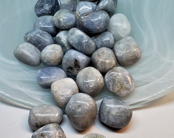 Blue Calcite Tumbled Stones