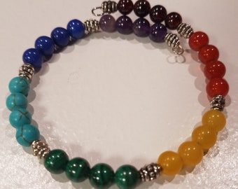 Memory Wire Chakra Bracelet - B032