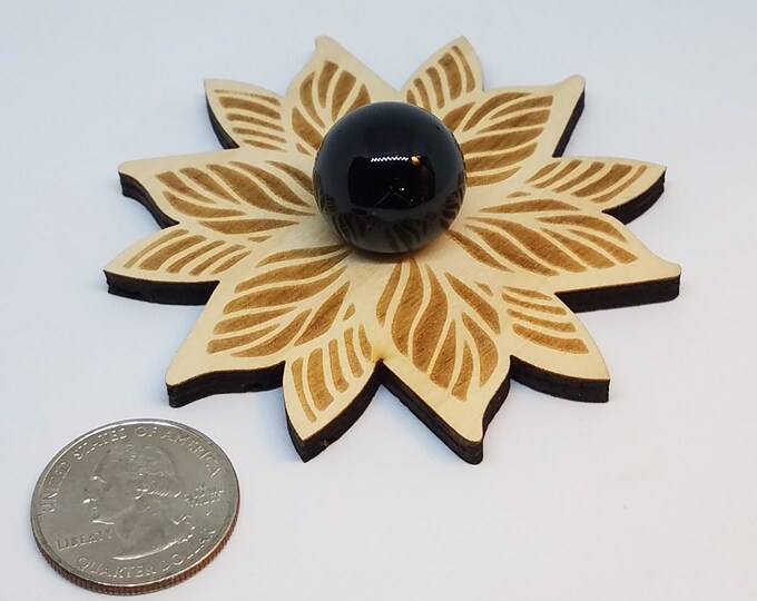 Leaf Sphere Stand - Wood laser cut