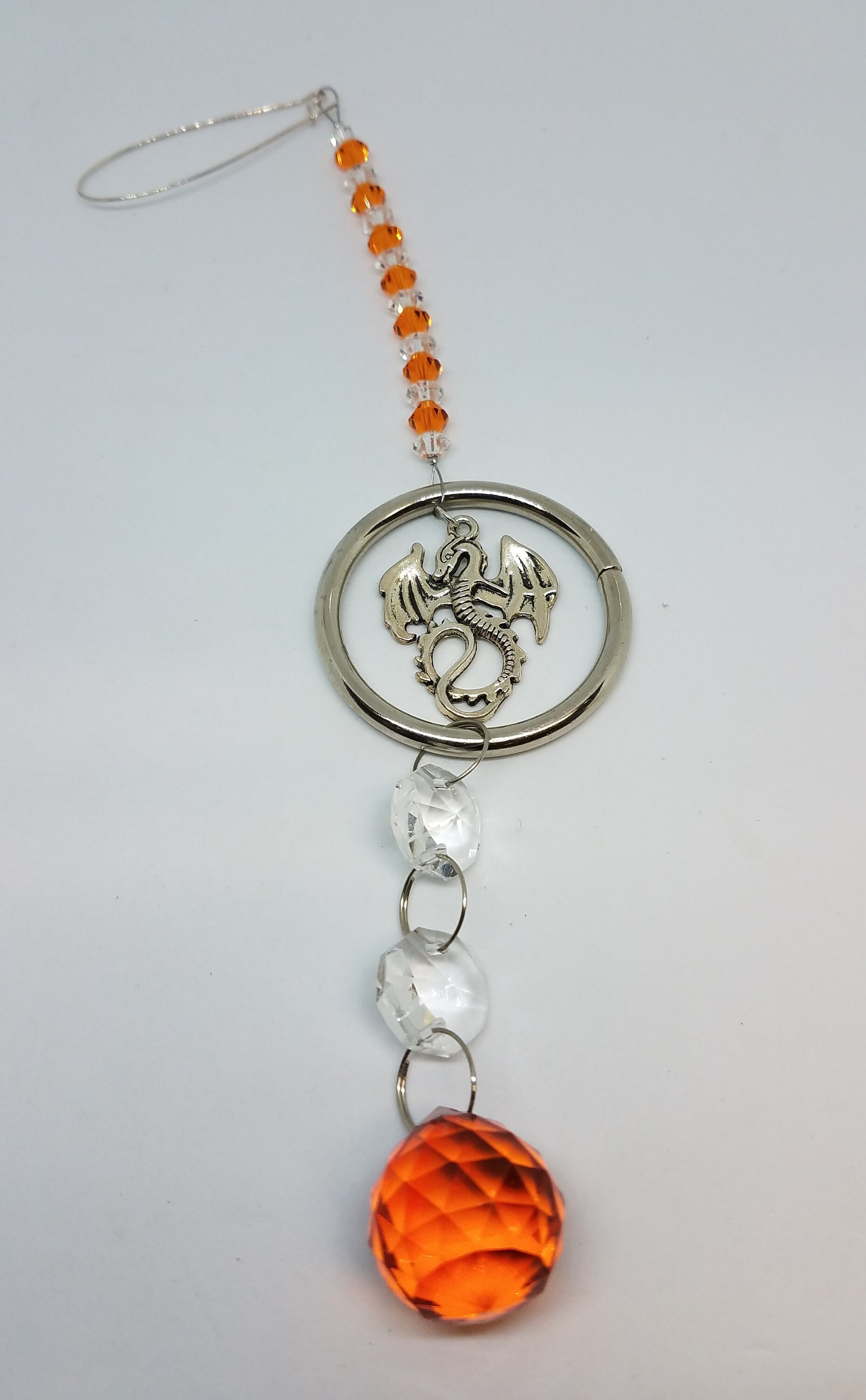 Suncatcher, Orange Sacral Chakra Dragon