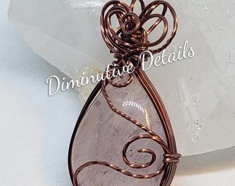 Rose Quartz Wire Wrapped Pendant