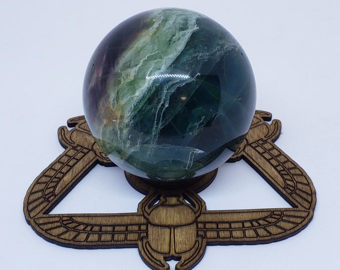 Sphere holder - Laser cut wood Scarab