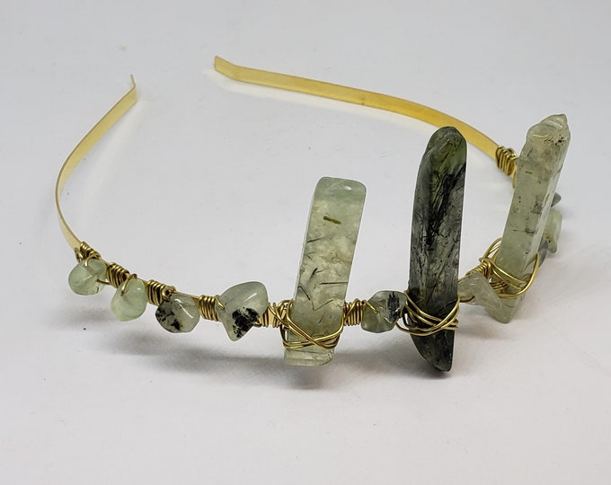 Prehnite Crystal Crown, Tiara