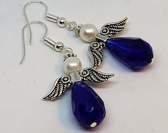 Crystal Angel Earrings