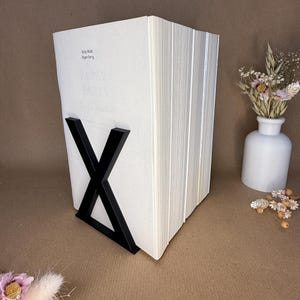 Ensemble de serre-livres « X » | support de livre | Décoration | Moderne | Minimaliste | Alphabet | Cadeau pour les amoureux des livres | anniversaire | étagère décorative