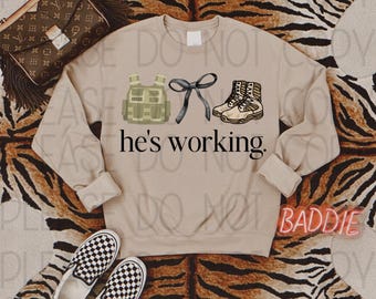 He&#39;s Working Military PNG File