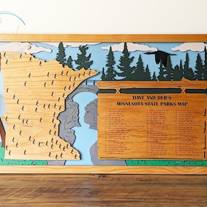 Minnesota State Park Map |Family Travel Tracker | Minnesota State Park Travel Map | Retirement Gift for Minnesota Outdoor Lover