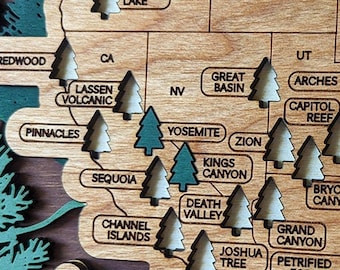 Replacement trees for US National Parks Travel Map