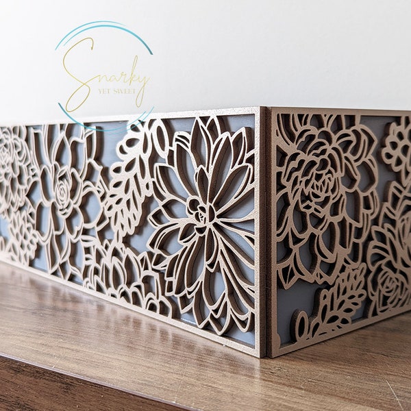 Toilet Tank Box | bathroom toilet storage | storage box | toilet tank tray | bathroom storage over toilet | floral box wood | gift for women