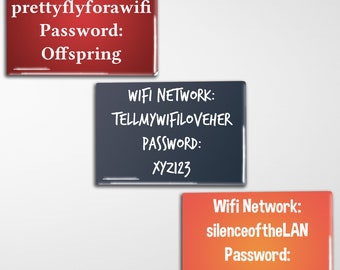 Custom Wifi Name and Password 2x3" Magnet