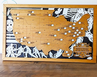 Hockey Arena Map | NHL Stadium Map | NHL Arena Tracker | Bucket List Gifts for Hockey Fans