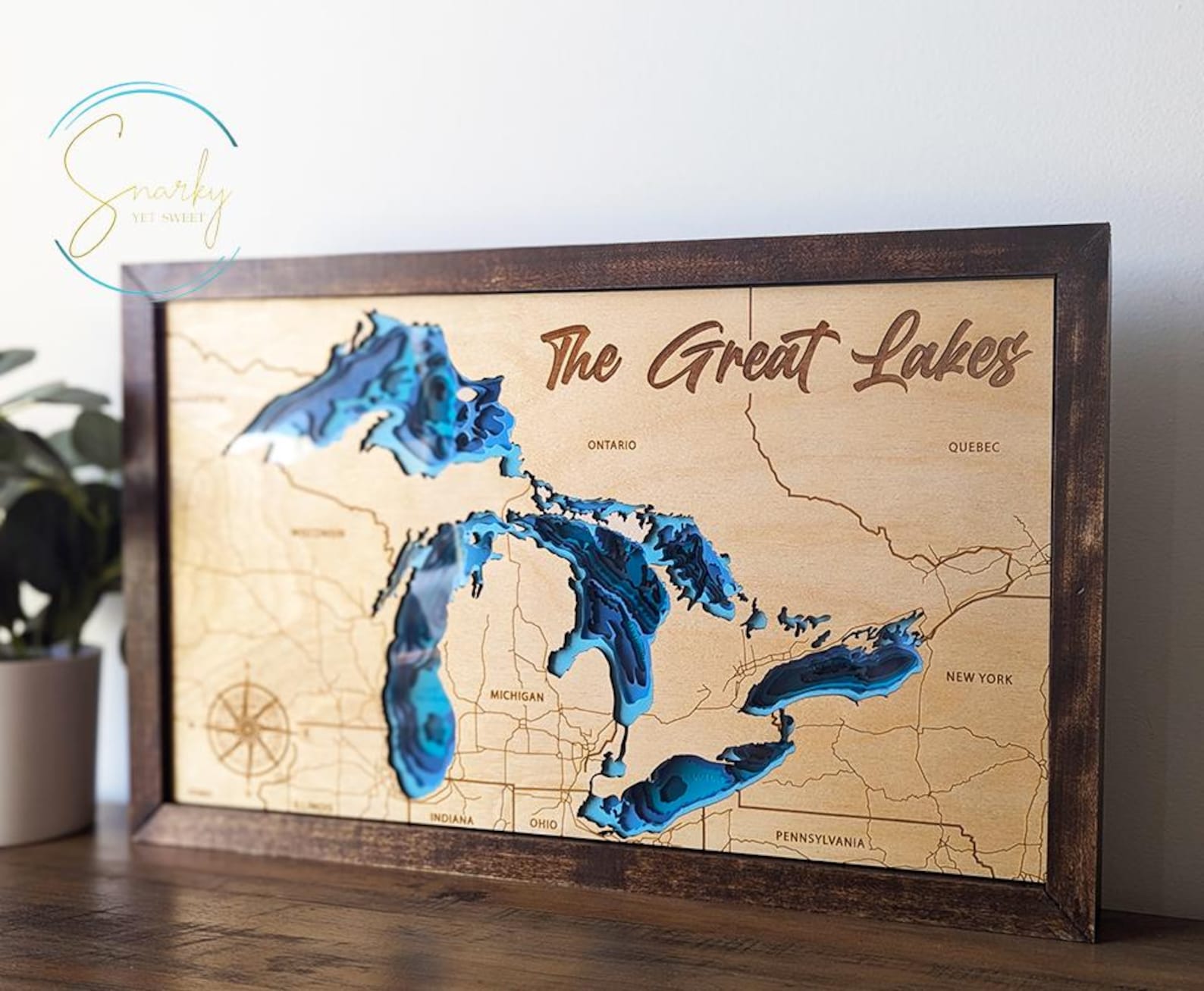 Great Lakes Depth Map | Bathymetric Map | 3D Lake Map | Great Lakes Map