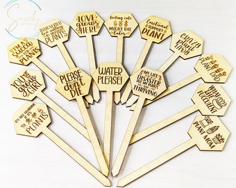 Funny Plant stakes, funny plant markers, snarky plant marker, garden markers, plant marker set, garden decor, gift for garden lover