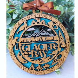 Glacier Bay national park ornament, Glacier Bay ornament, Glacier Bay souvenir, national park gifts, national park ornament, gift for hiker