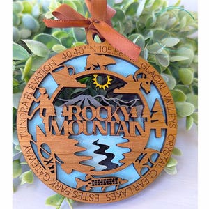Rocky Mountain national park ornament, Rocky Mountain ornament, Rocky Mountain souvenir, national park gifts, national park ornament