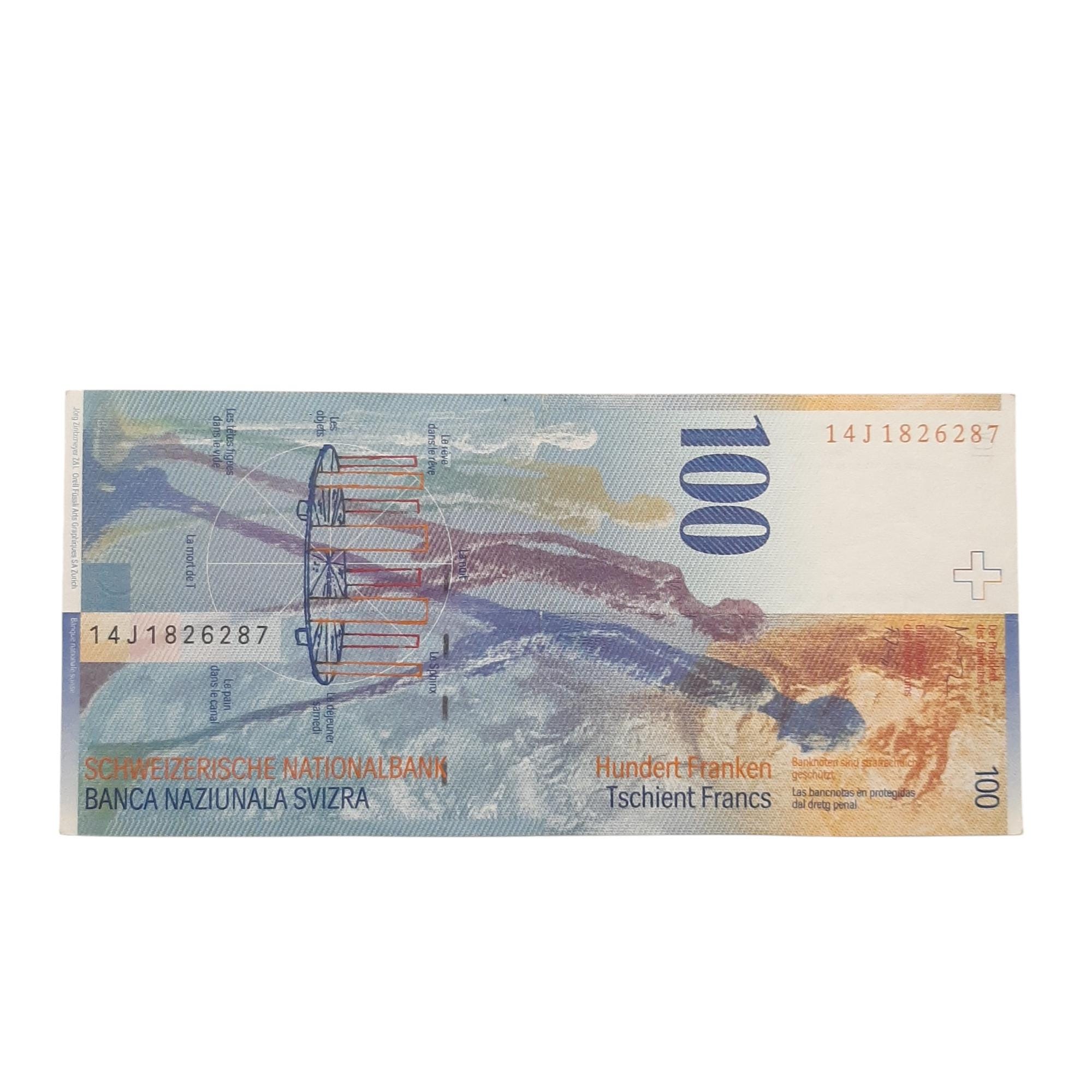 スイス紙幣 100フラン 14J1826287 - Etsy 日本