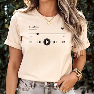 Custom Song Name Shirt Gift For Birthday, Custom Artist Name Shirt,  Favorite Song Tee, Custom Song Name T-Shirt, Custom Favorite Artist Tee