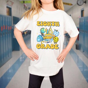 Eigth Grade Shirt for Kids, Back to School 8th Grade Tee, First Day of School Shirt, Grade Level School Outfit, Eighth Grade Gift