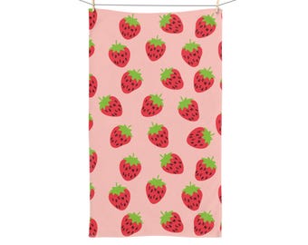 Subtle Trump Sucks Strawberry Hand Towel, Funny Political Berry Kitchen Towel, Sarcastic Liberal Home Decor, FDT Gift
