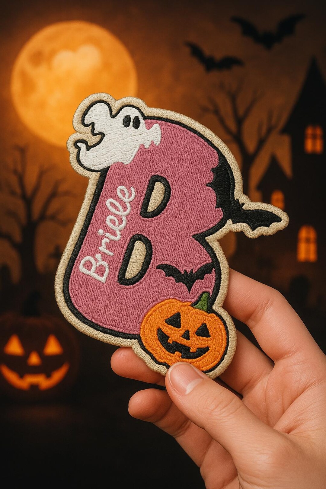 Personalized Ghost Name Patch for Kids Halloween Costume | Cute Custom ...