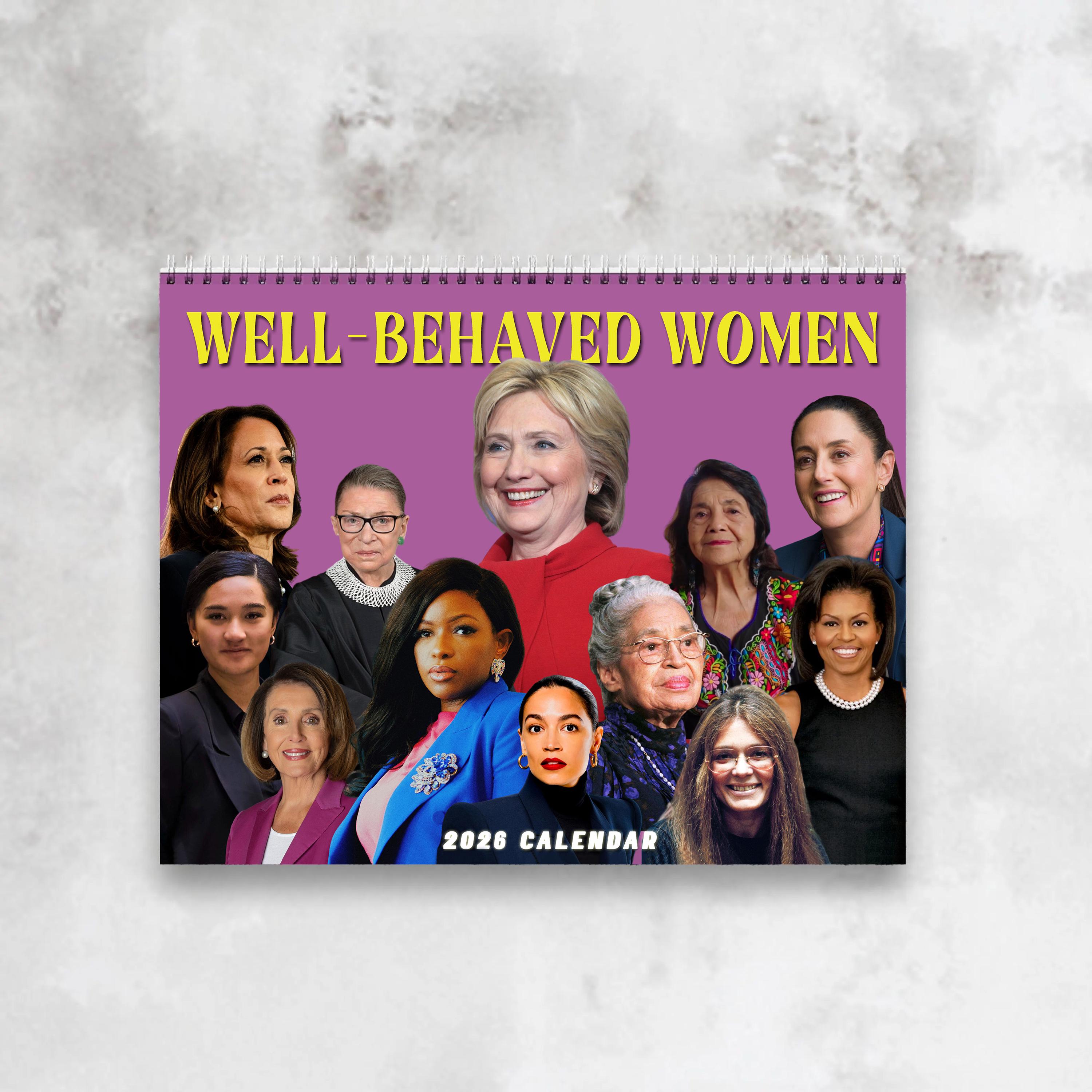 Discover Well-Behaved Woman Calendar 2026, Feminist Calendar 2026, Happy New Year Calendar, New Year Gift