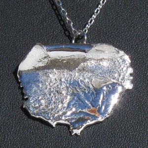 Molten Magic No 4 Sterling Silver Pendant with Copper Flecks image 1