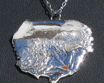 Molten Magic No 4 - Sterling Silver Pendant with Copper Flecks