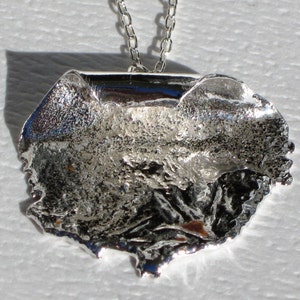 Molten Magic No 4 Sterling Silver Pendant with Copper Flecks image 5