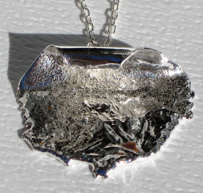 Molten Magic No 4 Sterling Silver Pendant with Copper Flecks image 5